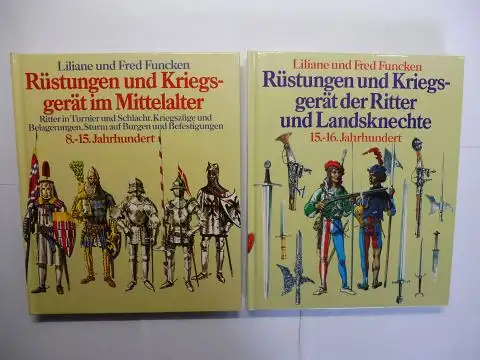 Two German books about weapons and armor, showing a lot of them on their covers. One covers 700 - 1400, the next one only 1400-1500. Probably because of the space needed for polearms.